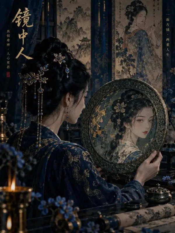 黄果短剧短剧《镜中人比我多活了一天》悬疑题材封面海报