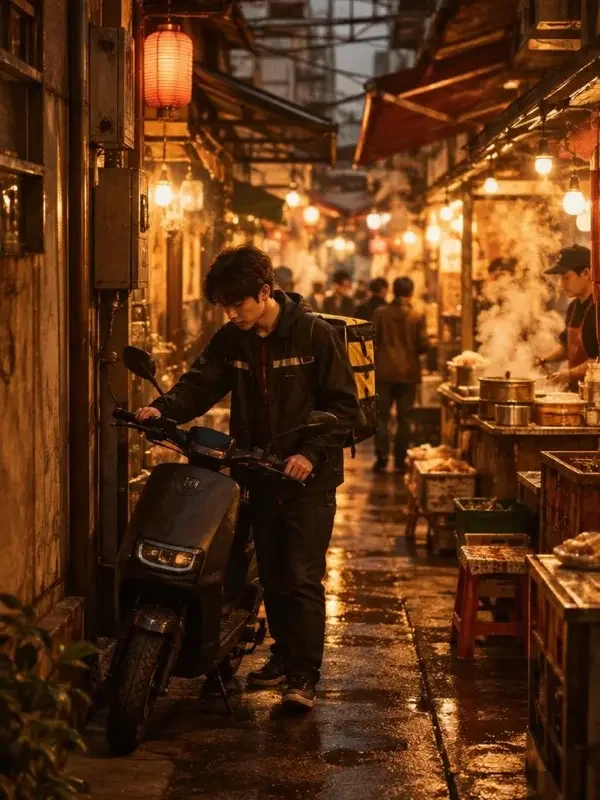黄果短剧短剧《外卖小哥竟是隐藏棋圣》逆袭题材封面海报